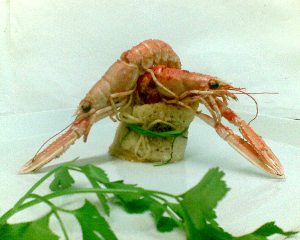 Filetto di Branzino in salsa di scampi